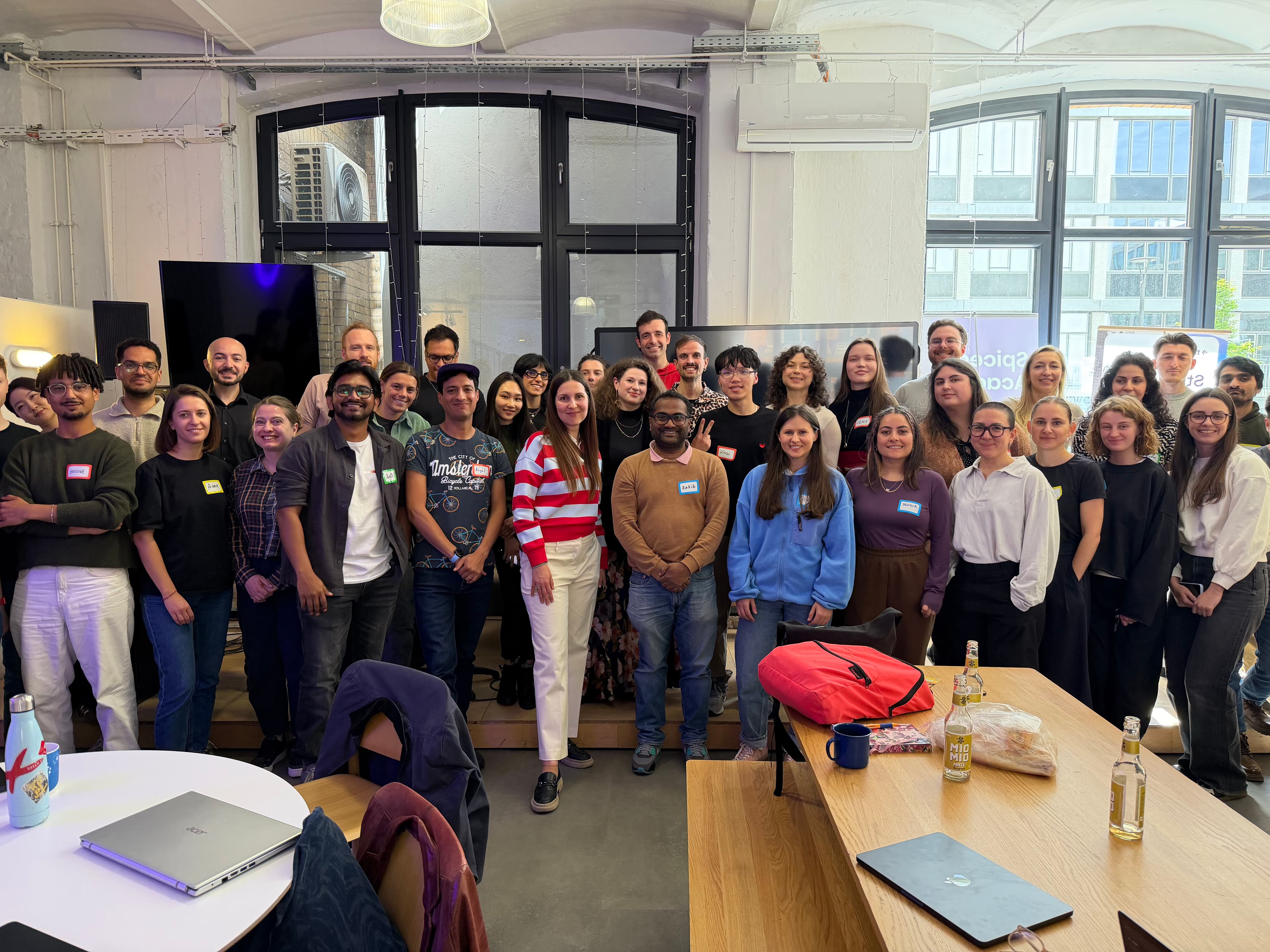 Group photo at a design meetup