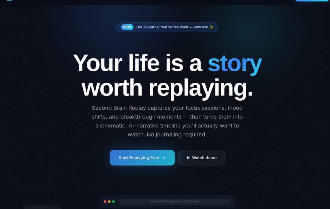 Second Brain Replay preview